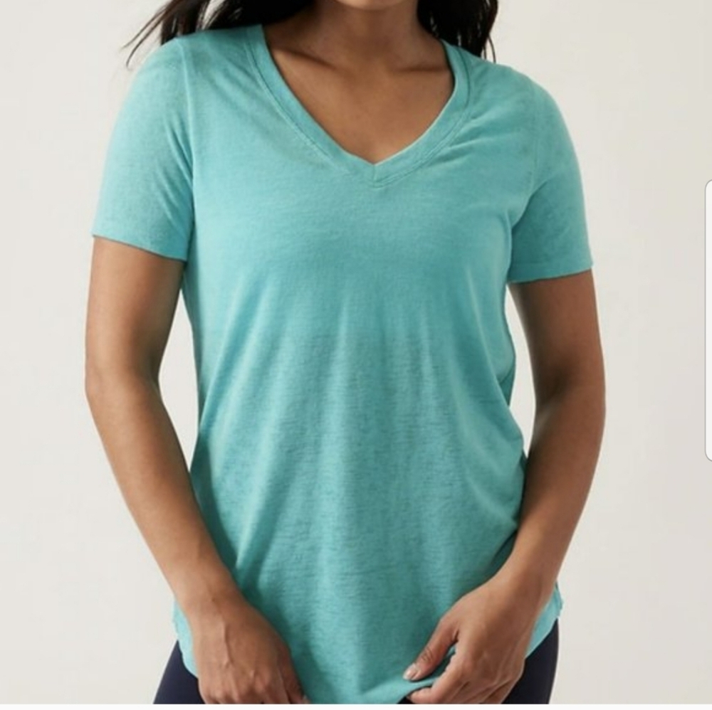 Women's V-Neck Aqua T-Shirt